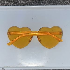 Orange Heart Shaped Sunglasses